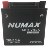 Batterie moto Numax Numax Scell AGM  YB9-B  SLA 12V 9Ah 115A