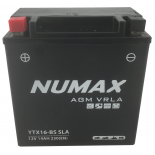 Batterie moto Numax Premium Numax Scell AGM  YTX16-BS SLA 12V 14Ah 249A