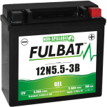 Batterie Fulbat GEL SLA 12N5.5-3B GEL 12V 5.5AH 70 AMPS  135x60x130  + Droite