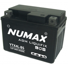 Accurat Motorradbatterie YTX4L-BS - 12V, 4Ah, 50A, Rüttelfest, Wartungsfrei, LCD Display