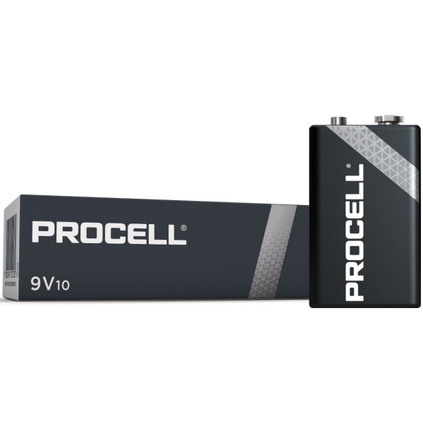 Boite de 10 piles 9V Duracell Procell MN1604