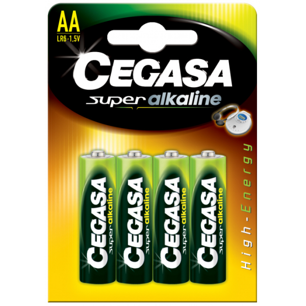 4 piles LR6 AA CEGASA SUPER ALCALINE