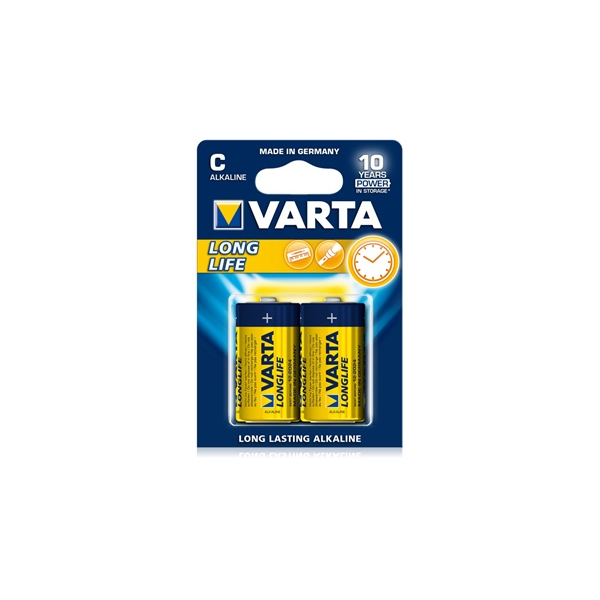 2 piles LR14 C VARTA LONG LIFE sous blister