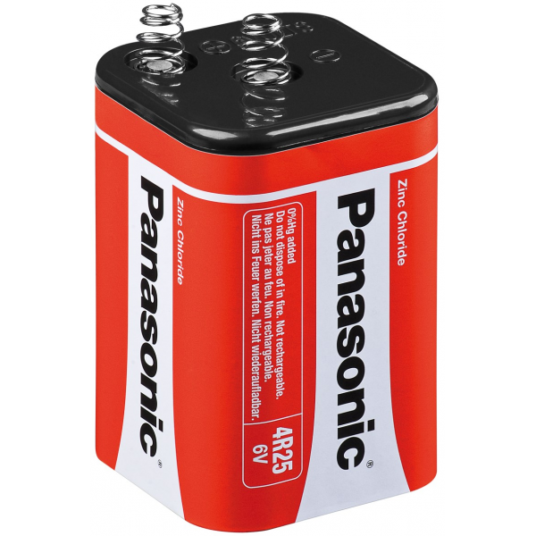 Pile Panasonic ecoli 4R25 6V Saline coque plastique