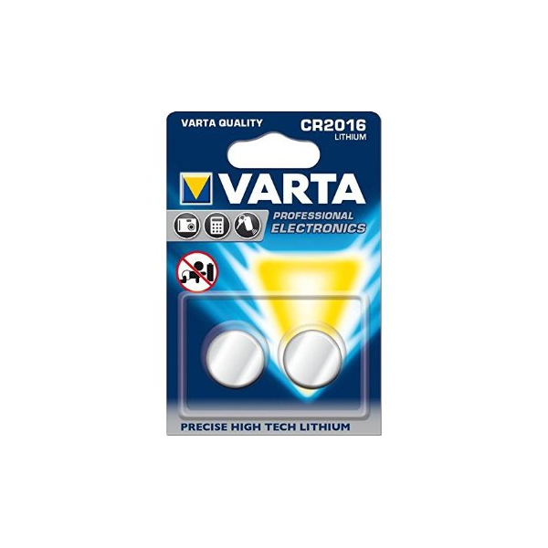 2 piles lithium bouton Varta CR2016