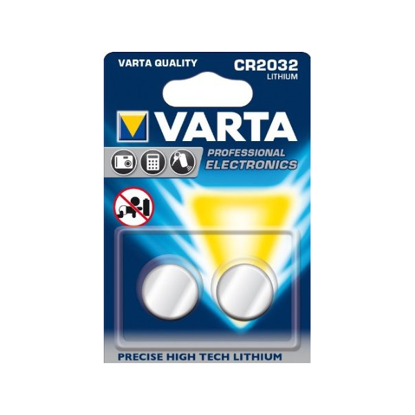 2 piles lithium boutons Varta CR2032