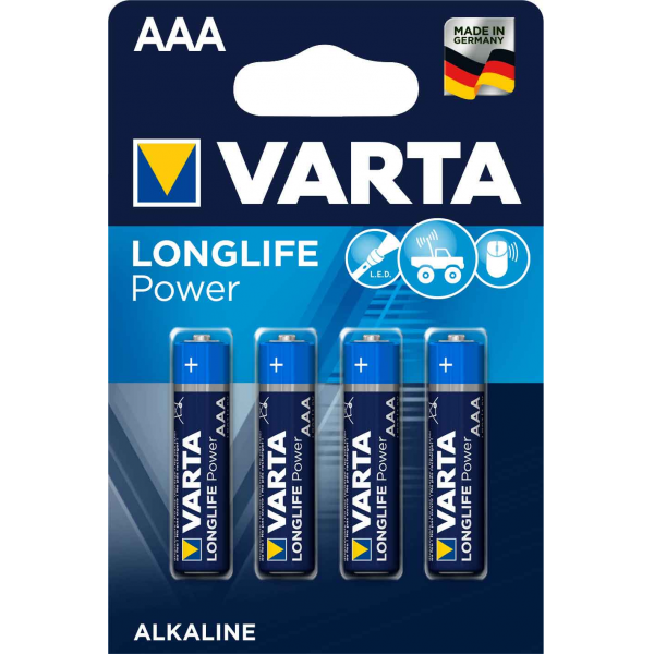 Piles pour collier de chien NUMAXES 4 x LR3 / LR03/AAA - VARTA LONG LIFE POWER ALCALINE - BLISTER DE 4