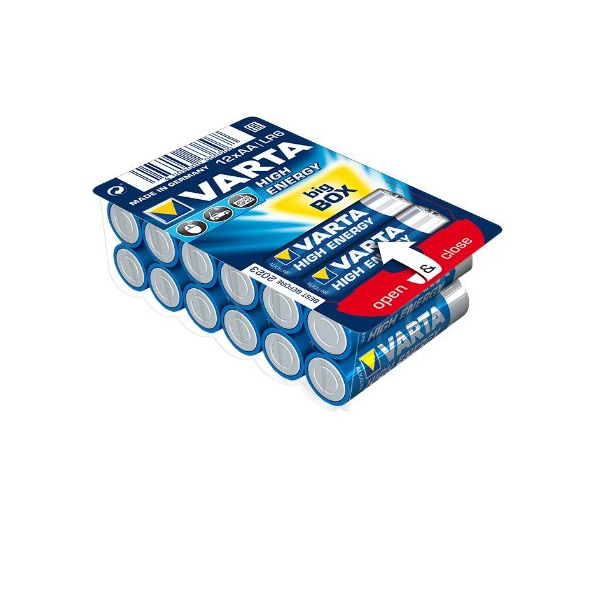 12 piles LR06 / LR6 AA VARTA HIGH ENERGY