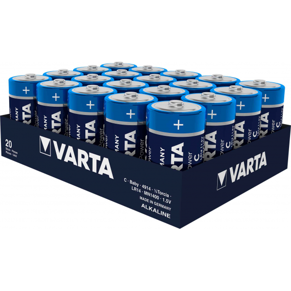 Boite de 20 piles C Varta Industrial 4014