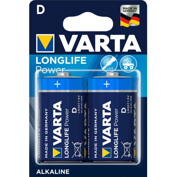 LR20/D - VARTA LONG LIFE POWER ALCALINE - BLISTER DE 2