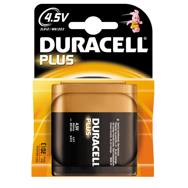 1 pile 3LR12 4.5V Duracell Plus sous blister