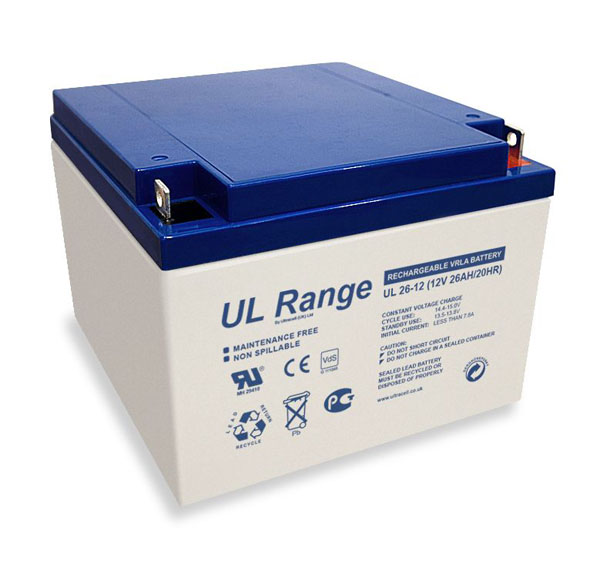 BATTERIE PLOMB ETANCHE ULTRACELL NP24-12 / UL26-12 - 12V 26Ah