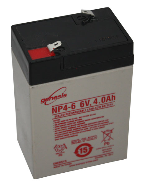 BATTERIE PLOMB ETANCHE ENERSYS NP4-6 - 6V 4Ah