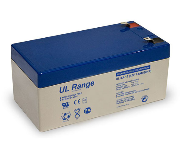 BATTERIE PLOMB ETANCHE ULTRACELL NP3.4-12 / UL 3.4-12 - 12V 3.4ah