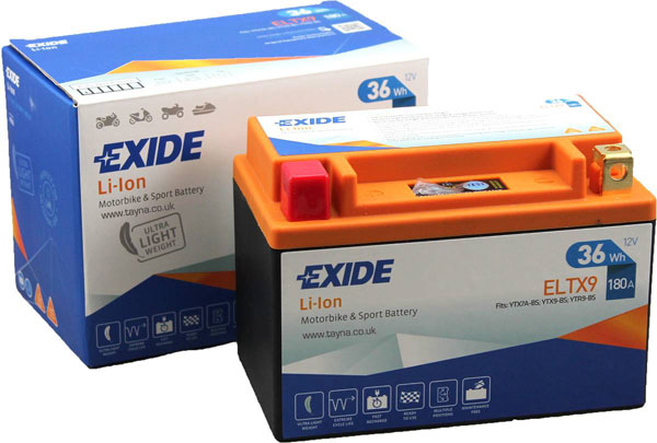 Batterie moto Exide Lithium ELTX9 12V / 36Wh