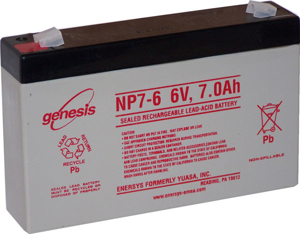 BATTERIE PLOMB ETANCHE ENERSYS NP7-6 - 6V 7Ah