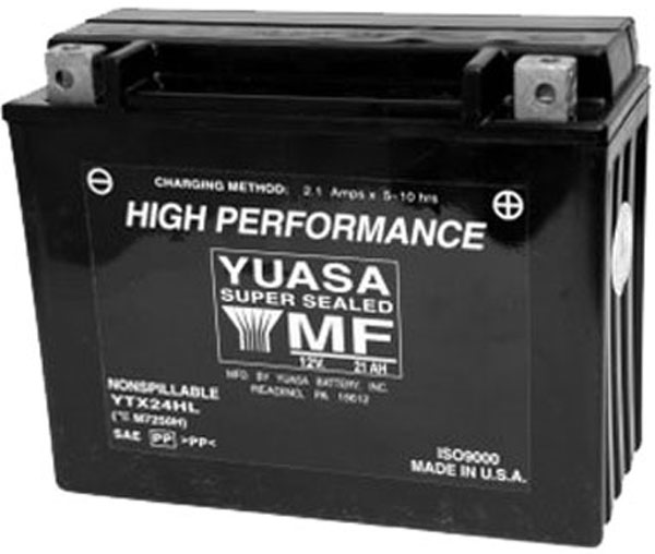 Batterie jet-ski Yuasa YTX24HL-BS Etanche 12V / 21Ah