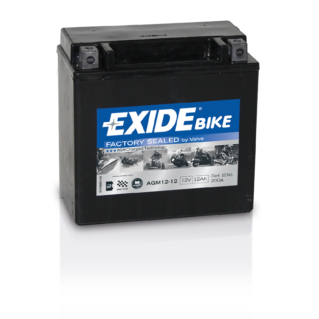 Batterie moto Exide AGM1212 étanche AGM 12V / 12Ah