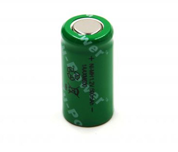 Accu Industriel 2/3 AA 1.2V Ni-Mh 600mAh Flat top