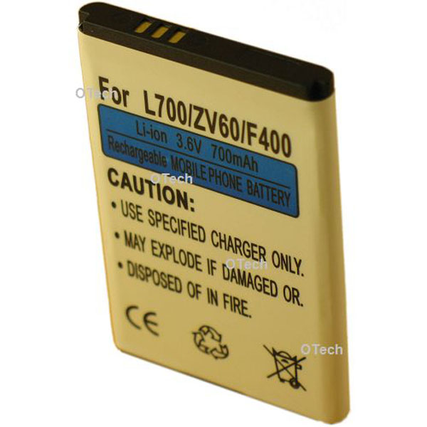 Batterie de tlphone portable pour SAMSUNG Li-Ion 700mA ZV60 / F400 3.6V Li-Ion 800mAh