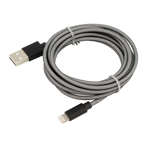 Cble Apple Lightning pour Ipod, Ipad Iphone 5 / 6 / SE en nylon tress 2m