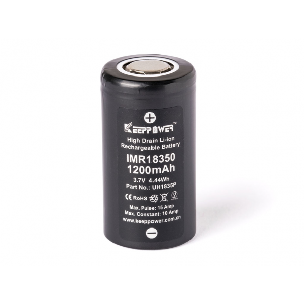 Accu li-ion Keeppower IMR18350 - 1200mAh 10A