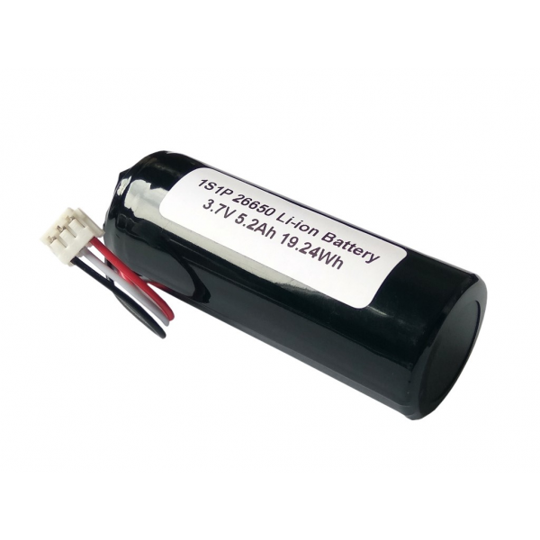 Pack li-ion 1S1P NMC 26650 3.6V-3.7V 5200mah avec BMS