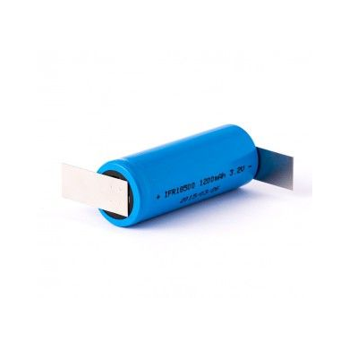 Batterie 18500 LifePO4 3.2V 1200mah avec pattes inverses