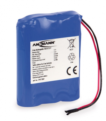 Pack li-ion 3S1P 11.1V 3450mah - Ansmann 2447-3031-20 avec BMS