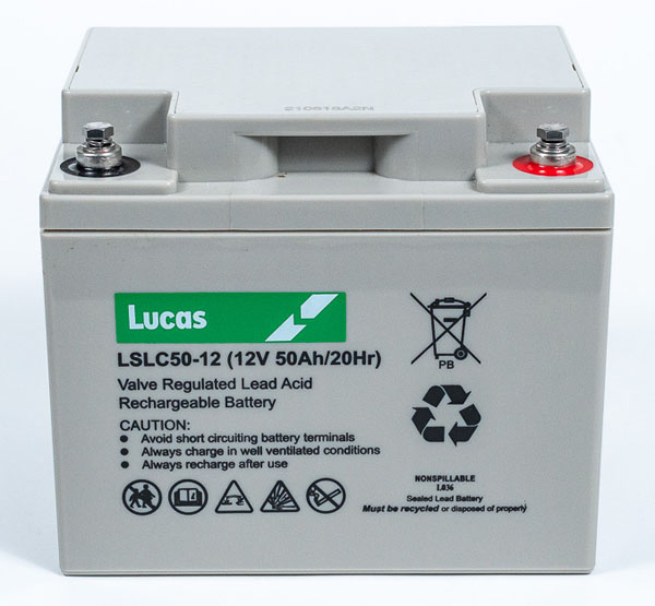 Batterie Plomb Etanche Stationnaire et Cyclage Lucas VRLA AGM  LSLC50-12 12V 50Ah.