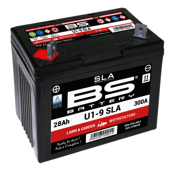 Batterie BS AGM SLA Motoculture U19 12V 28AH 300 AMPS +G